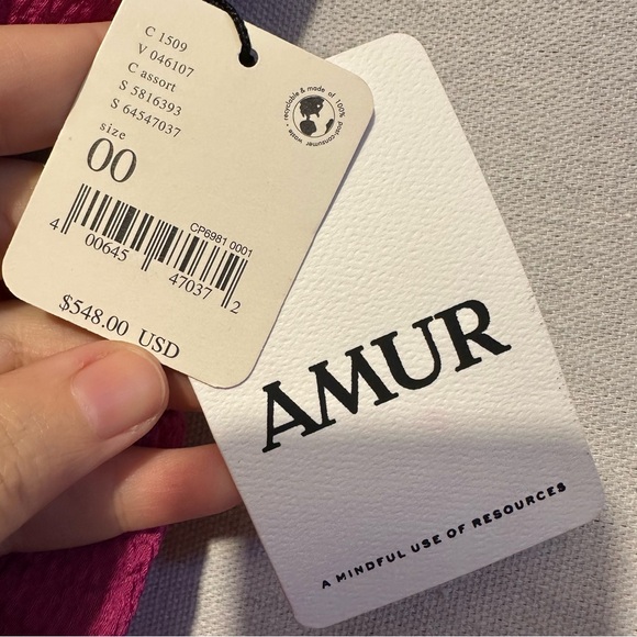 NWT AMUR Persey Twist Strap Dress - size 00 - Picture 5 of 7